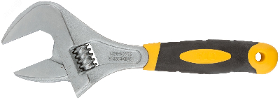 Ключ разводной ''Гранд'', CrV, узкие губки, шкала, увеличенный захват, прорезиненная ручка 250 мм (52 мм)