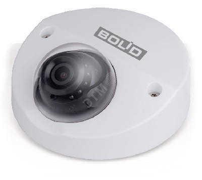 Видеокамера миникупольная сетевая цветная 2 Мп объектив 28 мм ИК-подсветка (до 20 м)