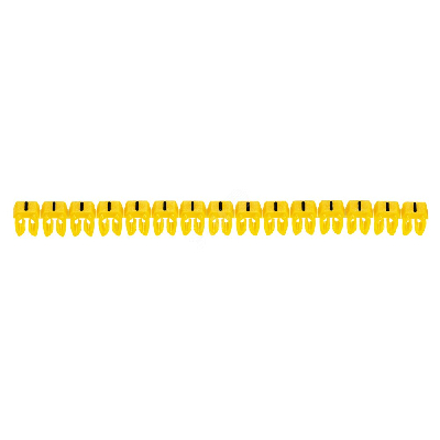 CAB3 Кольцо маркировочное 0.5-1.5мм (-) черное/желтое (300шт)