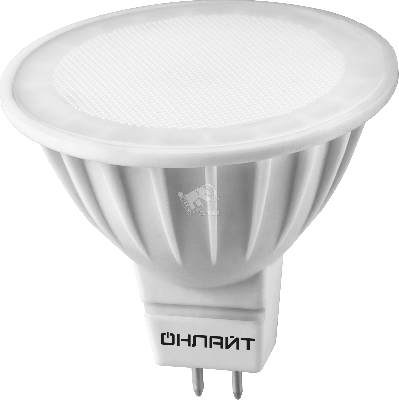 Лампа светодиодная LED 5вт 230в GU5.3 тепло-белый ОНЛАЙТ