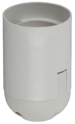 Патрон Е27 подвесной, пластик, белый (x50) (50/400/9600)