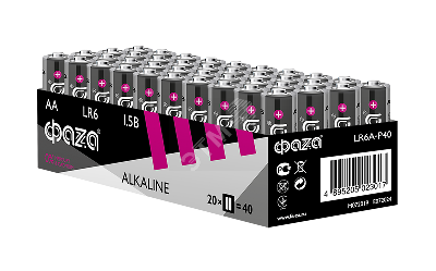 Элемент питания LR 6 (AA) алкалиновая уп. 40 шт. ФАZА Alkaline Pack-40