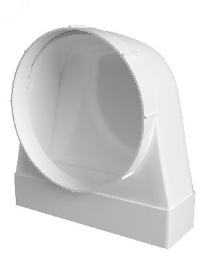 Соединитель угловой 90° пластиковый для плоских каналов с фланцевыми воздухораспределителями 60х204/D160