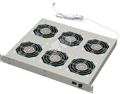 Модуль вентиляторный 19 дюймовый 380 mm 6 вентиляторов серый