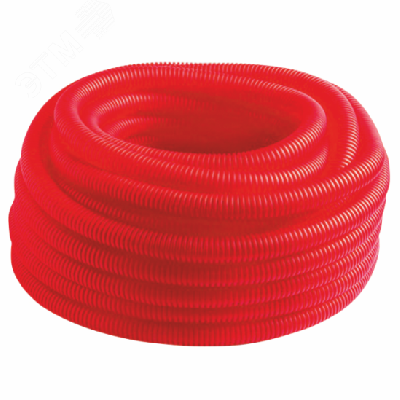 Труба гофрированная 32 диаметр красная бухта 50м