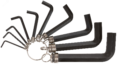 Ключи шестигранные на кольце 10 шт (2-14 мм)