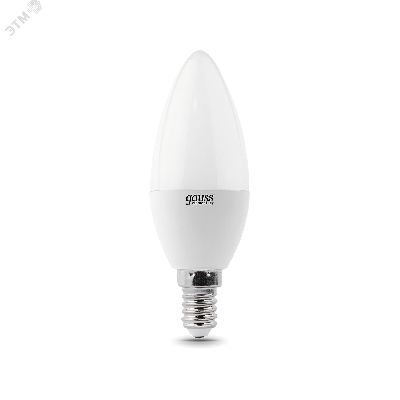 Лампа светодиодная LED 10 Вт 710 лм 3000К AC180-240В E14 свеча теплая  Elementary Gauss