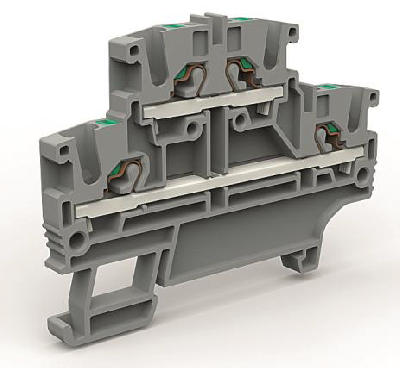 Двухуровневая клемма на 2,5 кв.мм
