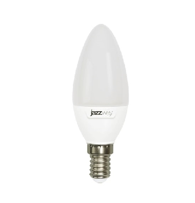 Лампа светодиодная LED 7w E14 4000K свеча  230/50 Jazzway