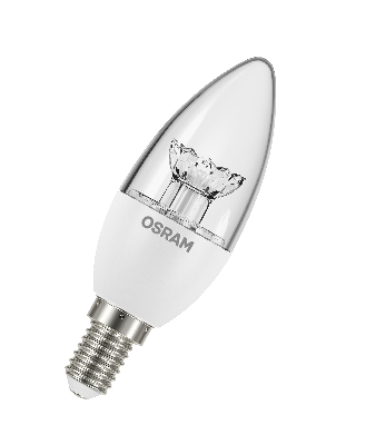 Лампа светодиодная LED 5.4Вт Е14 LS CLB40 тепло-белый прозрачная свеча Osram