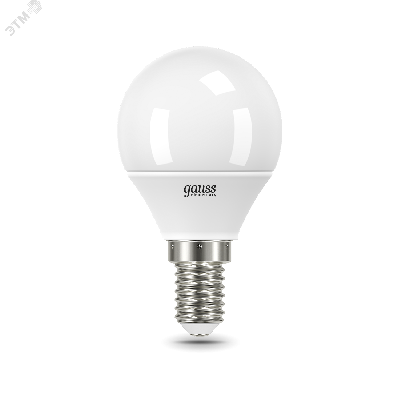 Лампа светодиодная LED 6 Вт 420 Лм 3000К теплая Е14 Шар Elementary Gauss