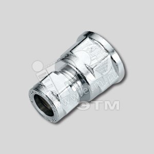 Соединитель обжимной 15 х 1/2' с внутренней резьбой хромированный