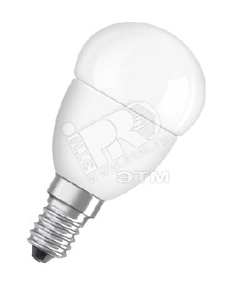 Лампа светодиодная LED 6вт Е14 P40 FR тепло-белая Osram