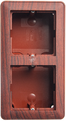 W59 коробка подъемная для наружного монтажа с рамкой 2-местная мореный дуб
