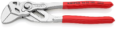 Клещи переставные - гаечный ключ 40 мм (1 1/2 )   L-180 мм Cr-V хромированные обливные рукоятки KN  -8603180