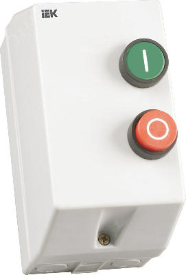 Пускатель магнитный КМИ 12А катушка управления 220В АС IP54 с кнопками П+С РТИ-1317