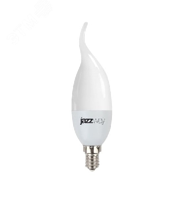 Лампа светодиодная LED 9Вт Е14 холодный матовая свеча на ветру