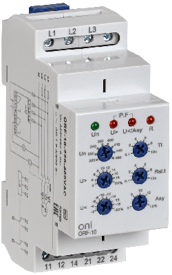 Реле фаз ORF-10 3ф. 2 конт. 220-460В AC
