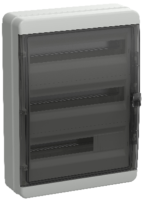TEKFOR Корпус пластиковый навесной КМПн-54 IP65 черная прозрачная дверь IEK