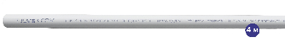 Труба полипропиленовая армированная стекловолокном PPR-FB PN20 20 х 2.8 мм хлыст 4м белая