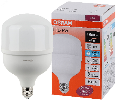Лампа светодиодная LED HW 40Вт E27  (замена 400Вт) холодный белый OSRAM