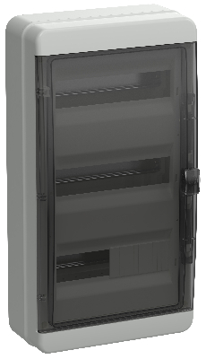 TEKFOR Корпус пластиковый навесной КМПн-36 IP65 черная прозрачная дверь IEK