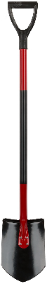 Лопата штыковая изогнутая с металлическим черенком и V-ручкой 195х280х1175 мм