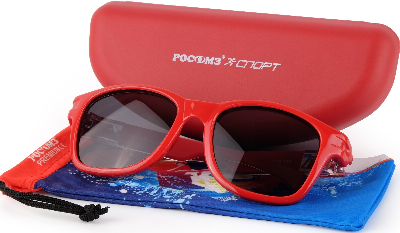 Очки солнцезащитные СПОРТ polarized арт. (красная оправа + красный футляр)