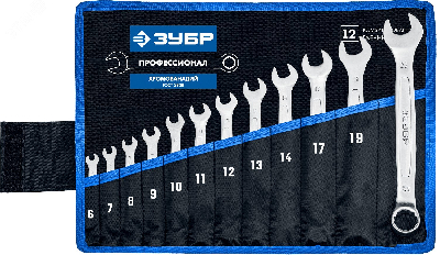 Набор комбинированных гаечных ключей 12 шт, 6 - 22 мм