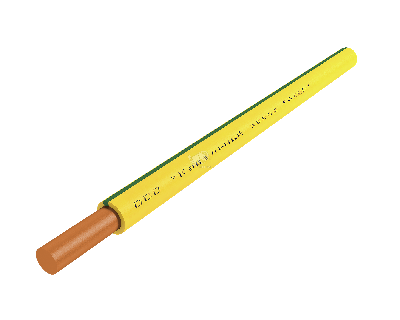 Провод силовой ПуВнг (А)-LS 1х2.5 желто-зеленый бухта однопроволочный