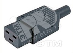 Разъем IEC 60320 C19 220в.16A на кабель контакты на винта* (плоские контакты внутри разъема)