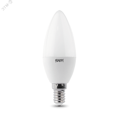 Лампа светодиодная LED 8 Вт 560 лм 6500К AC180-240В E14 свеча холодная  Elementary Gauss