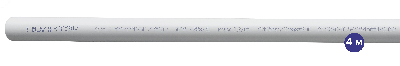 Труба полипропиленовая армированная стекловолокном PPR-FB PPR-FB PN25 25 х 4.2 мм хлыст 4м белая