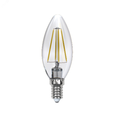 Лампа светодиодная LED 5вт 200-250В свеча диммируемая 450Лм Е14 3000К Air филамент