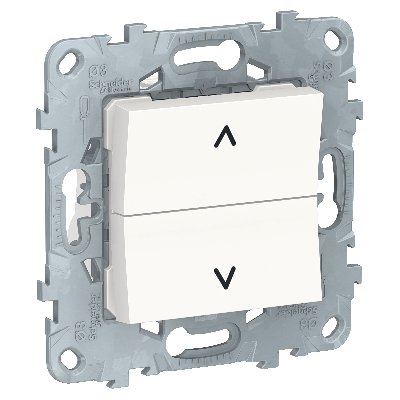 Выключатель UNICA NEW для жалюзи двухклавишный кнопочный 2 х схема 4 белый