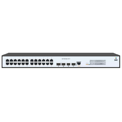 Коммутатор управляемый L2 24 порта RJ45/SFP 10 100 1000 Мб/с PoE 370Вт