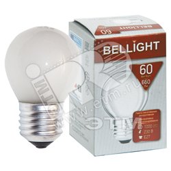 Лампа накаливания декоративная ДШМТ 60Вт 230В Е27 (шар матовый) цветная упаковка
