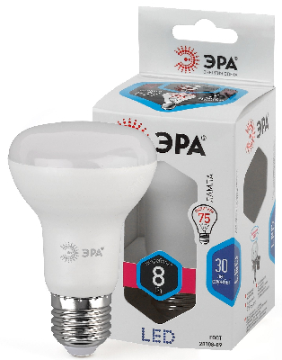 Лампа светодиодная LED R63-8W-840-E27 (диод, рефлектор, 8Вт, нейтр, E27 (10/100/1200)