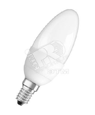Лампа светодиодная LED 6вт Е14 B40 FR тепло-белая Osram