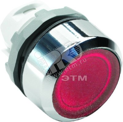 Кнопка красная без фиксации MP1-21R низкая с подсветкой