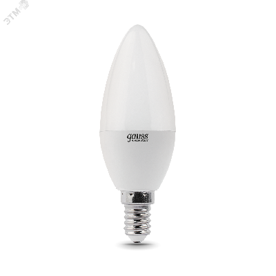 Лампа светодиодная LED 8 Вт 520 Лм 3000К теплая Е14 Свеча Elementary Gauss