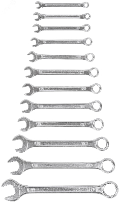 Ключи комбинированные ''Стандарт'', набор 12 шт (6-22 мм)